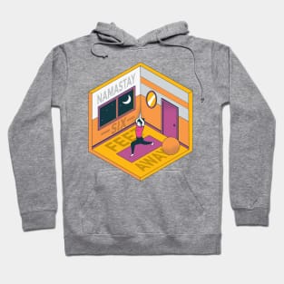 Yoga "Namastay Six Feet Away" Quarantine Hoodie